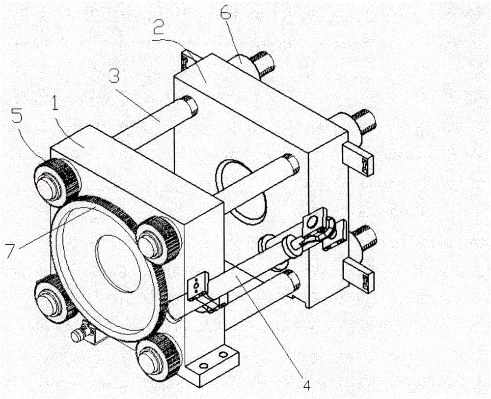 Mold opening and closing method for mold closing device of two-plate type injection molding machine