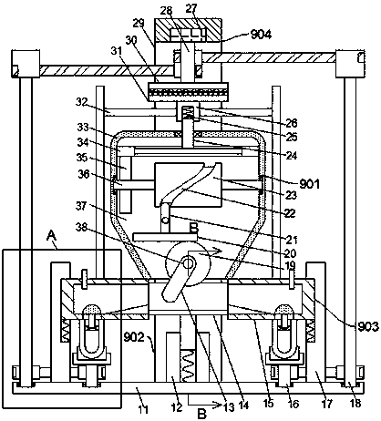 Sampling device for detecting content of azithromycin medicine components