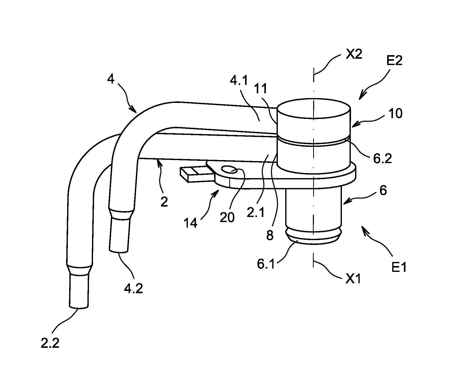 Compact cooling device for an internal combustion engine and method for manufacturing such a device