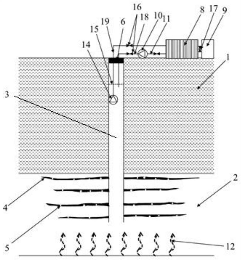 Heat exchange working medium recyclable type same-well thermal recovery method