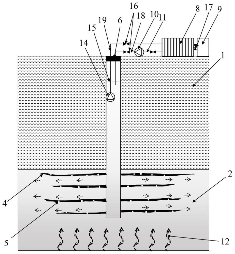 Heat exchange working medium recyclable type same-well thermal recovery method