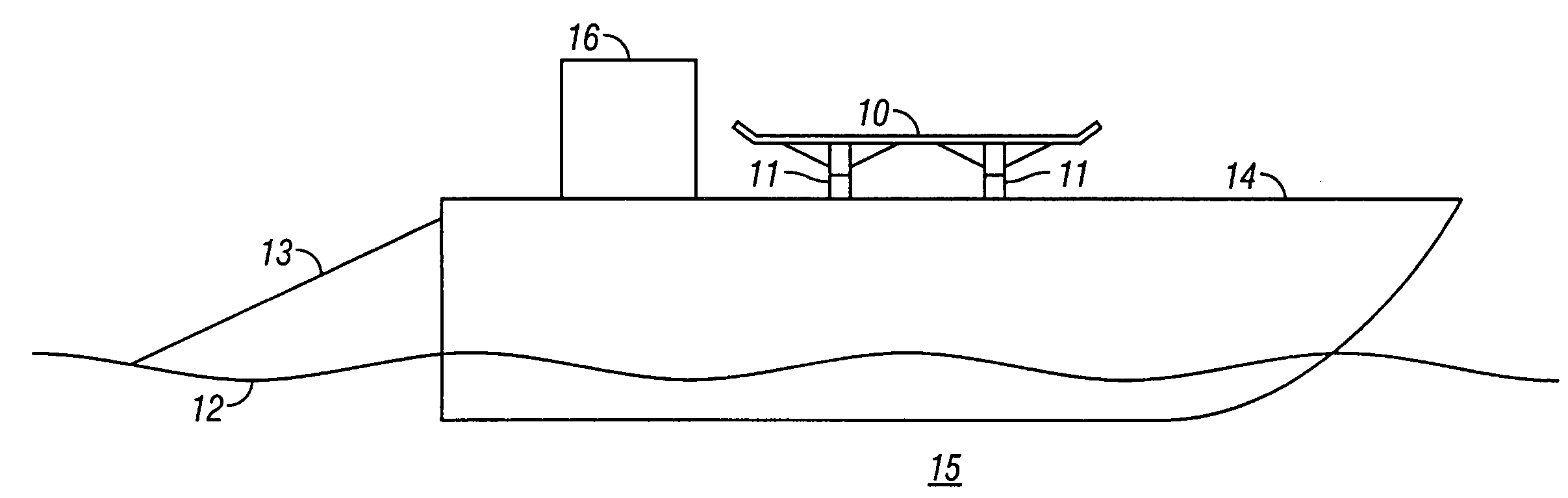 Seismic vessel having motion-stabilized helicopter landing platform