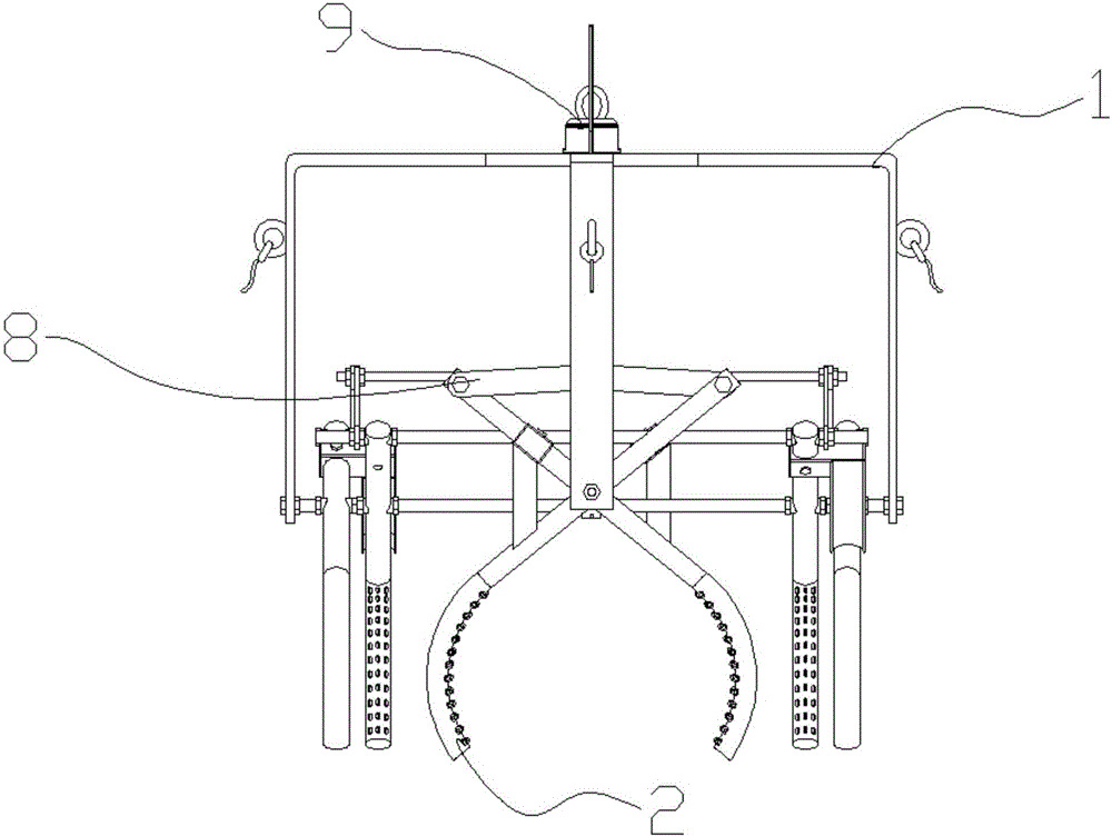 Two-dimensional omnibearing launching and retrieval device of underwater glider and launching and retrieval method