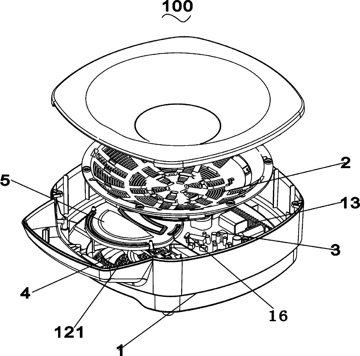 Efficient radiating intelligent frying kitchen range