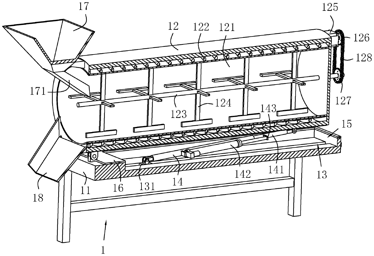 Raw material stir-frying equipment for sesame oil production