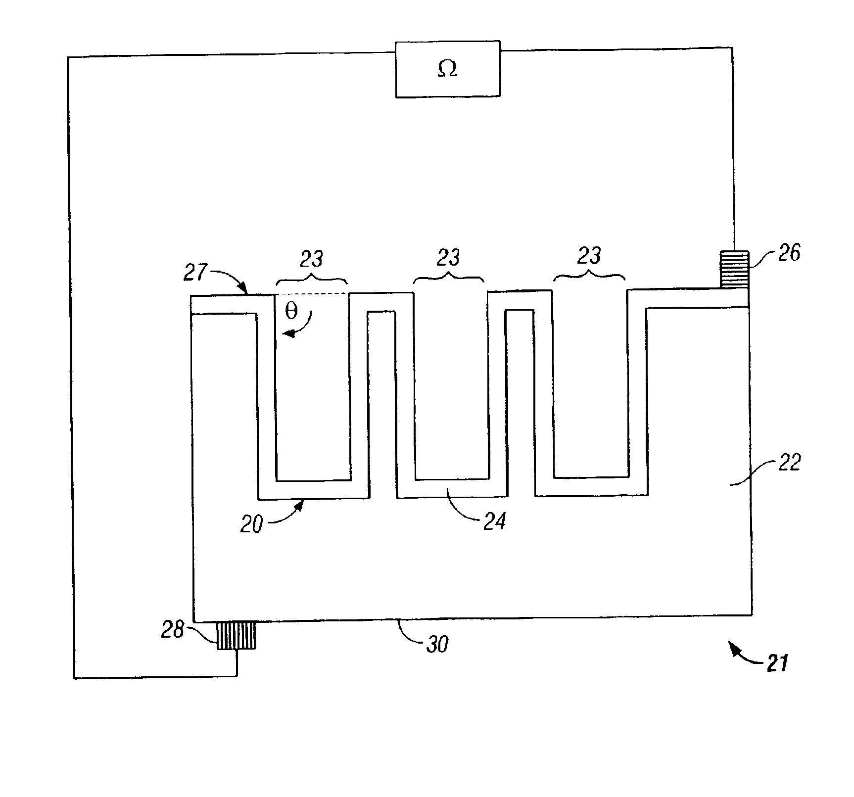 Apparatus and method for generating electrical current from the nuclear decay process of a radioactive material