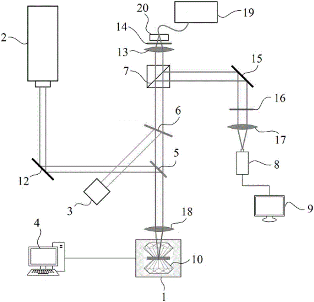 Optical system and fluorescence measurement and pre-positioning method thereof