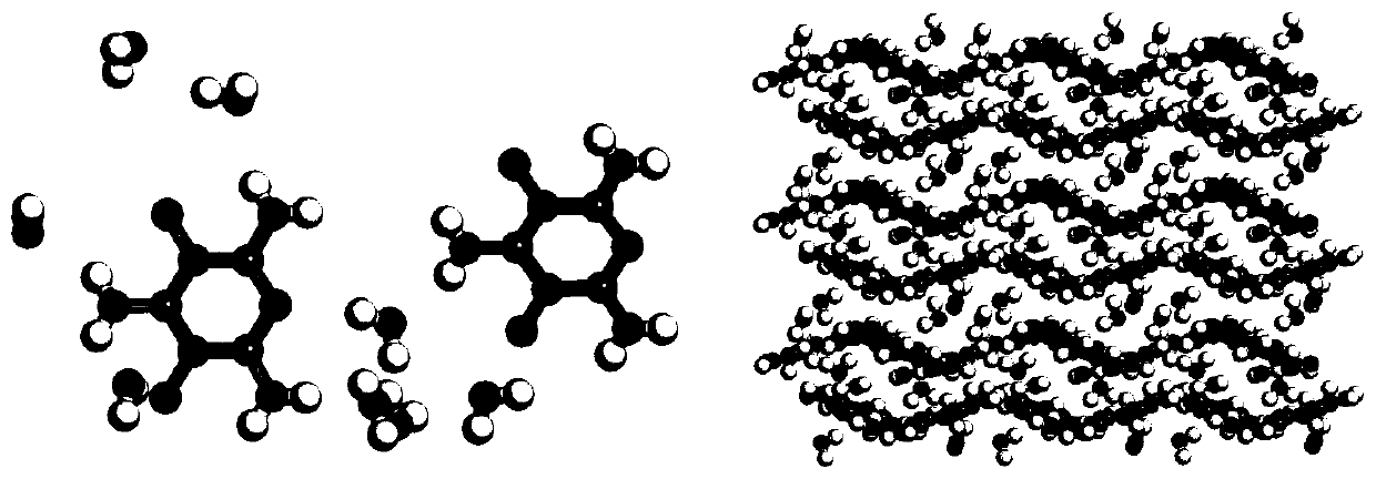 Energetic crystal material obtained through self-assembly of melamine nitrogen oxide and oxidant and preparing method thereof