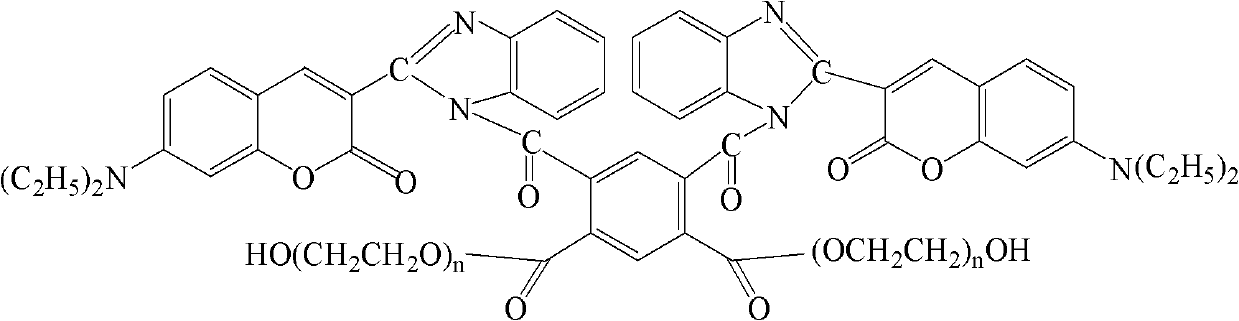 Hydroxy-terminated polyether type macromolecular fluorescent dye and synthesis method thereof