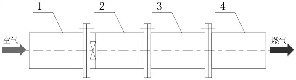 Displacement temperature measuring device suitable for high-temperature and high-pressure rectangular test piece