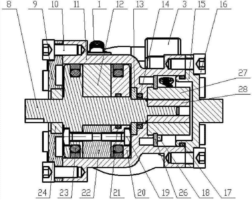 Driving device for underwater hydraulic mechanical arm joints