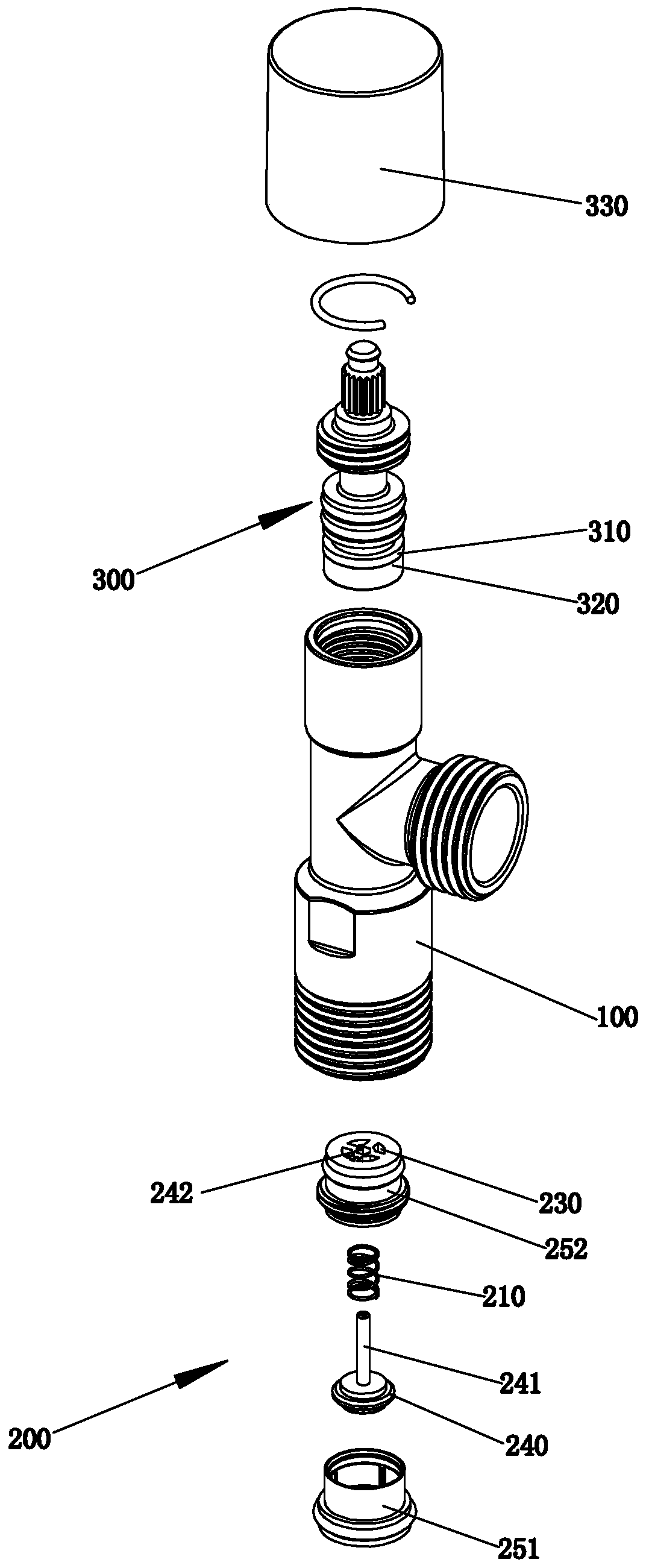 Anti-explosion angle valve capable of resetting quickly and working method