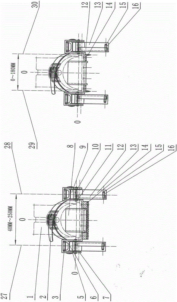 Stress automatic clamping foot antiskid tool for climbing iron tower