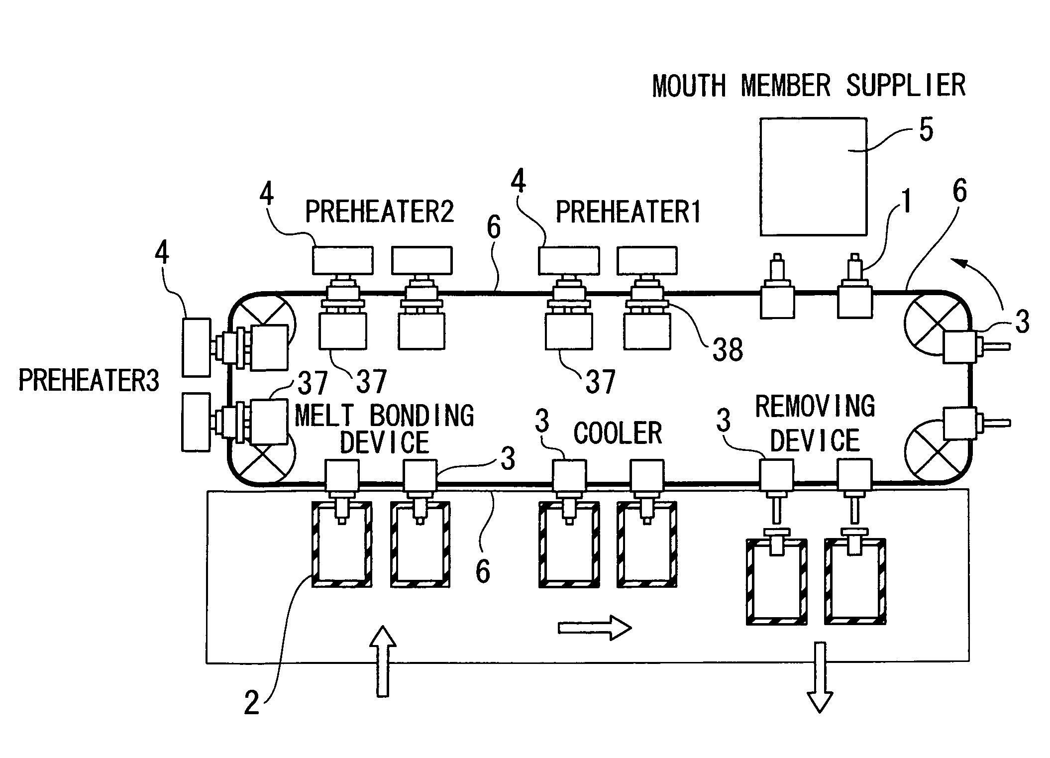 Method and apparatus for producing bag with mouth member