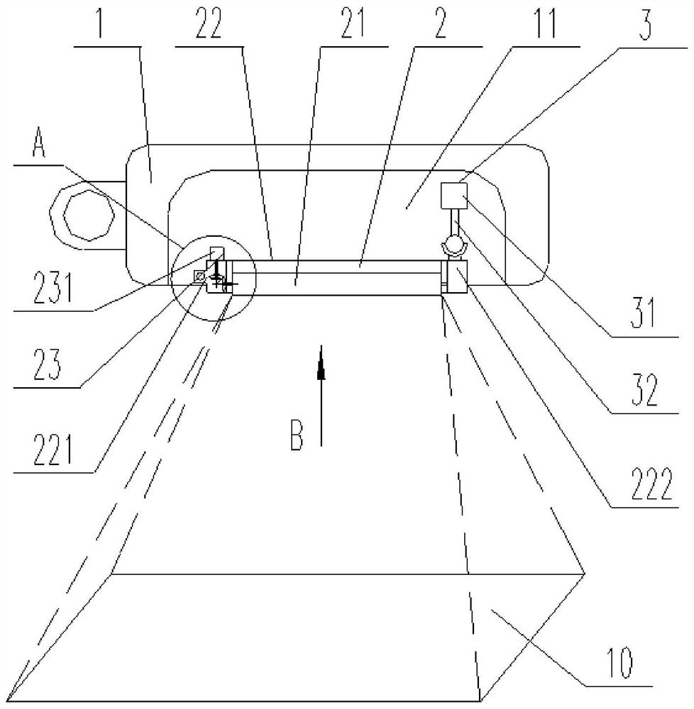 Floor light device for car rearview mirror