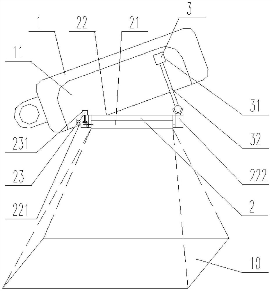 Floor light device for car rearview mirror