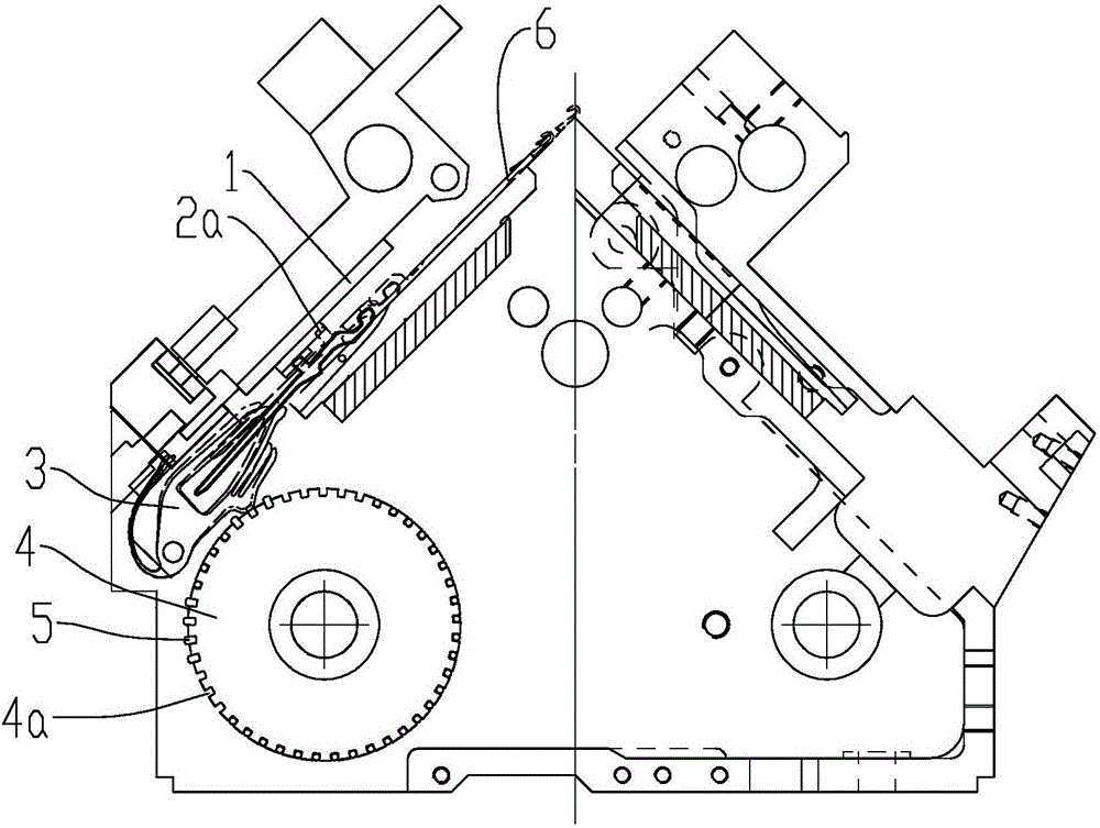 Glove machine needle selection system