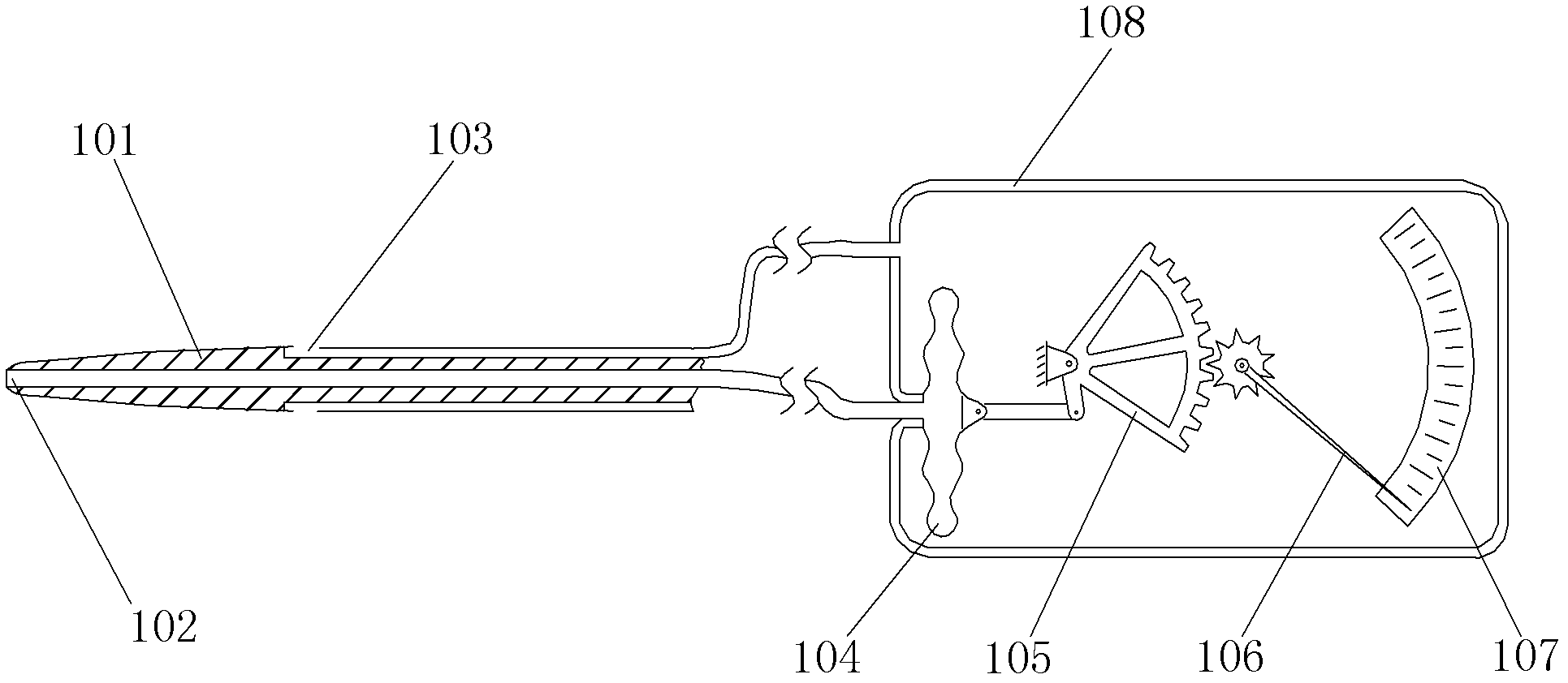 High-sensitivity optical-type airspeed measuring device