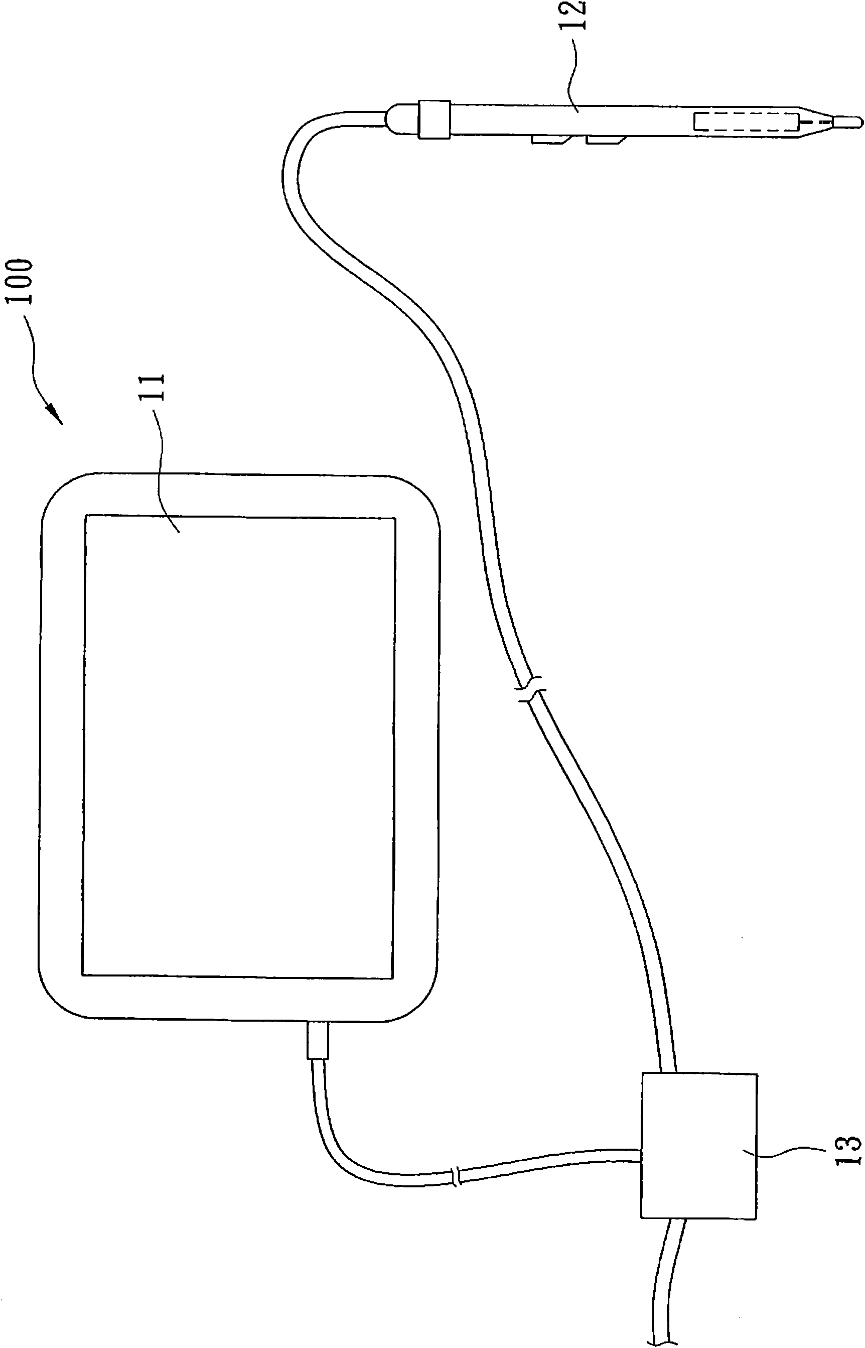 Handwritten input system with pressure detecting function