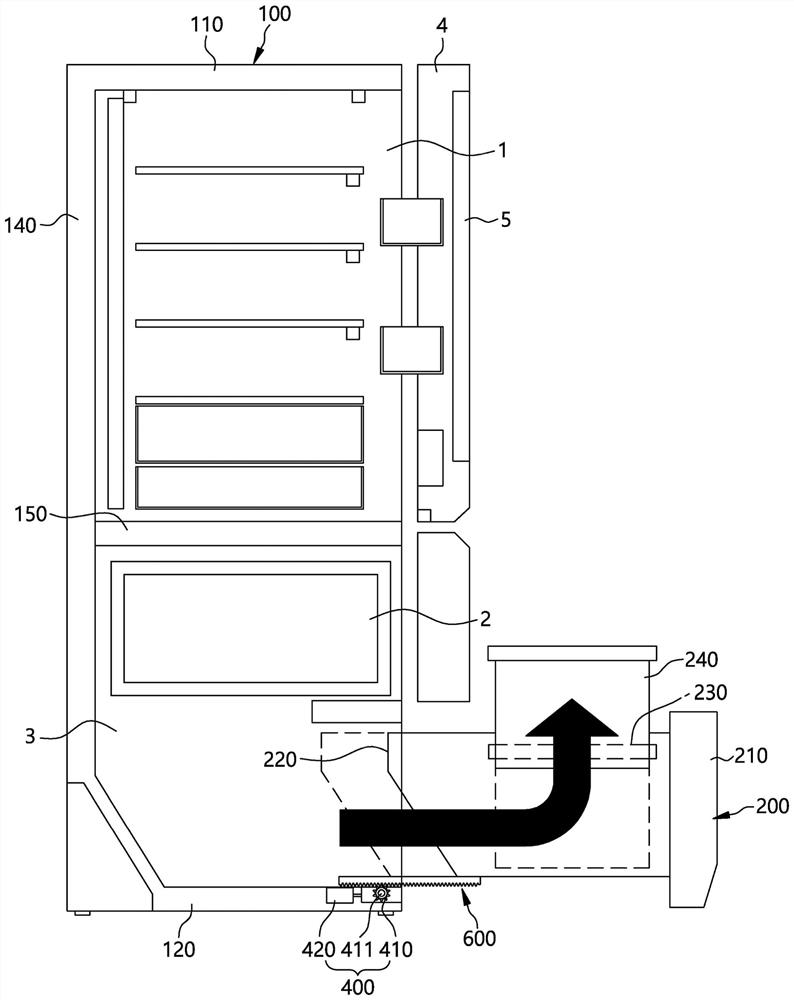 Refrigerator having drawer type door