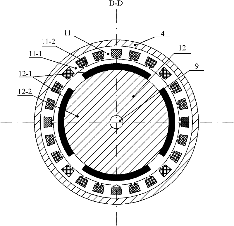 Axial-radial magnetic field modulation type brushless composite structural motor