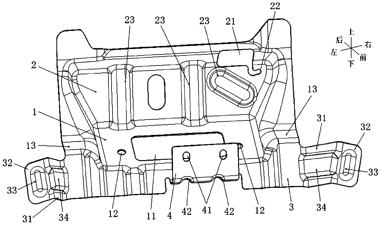 Multifunctional back door lock reinforcer, back door and automobile