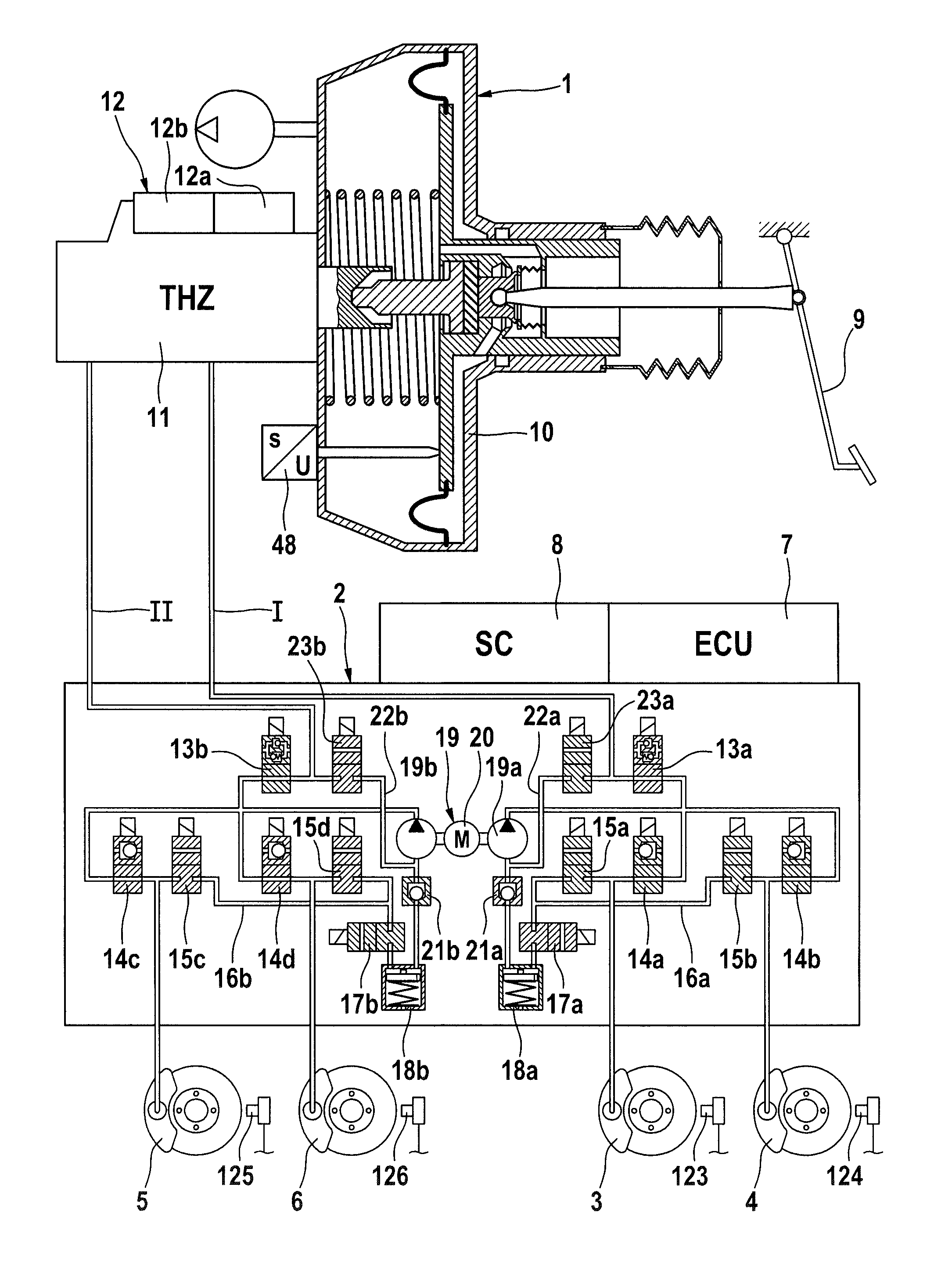 Slip-Controlled Hydraulic Vehicle Brake System