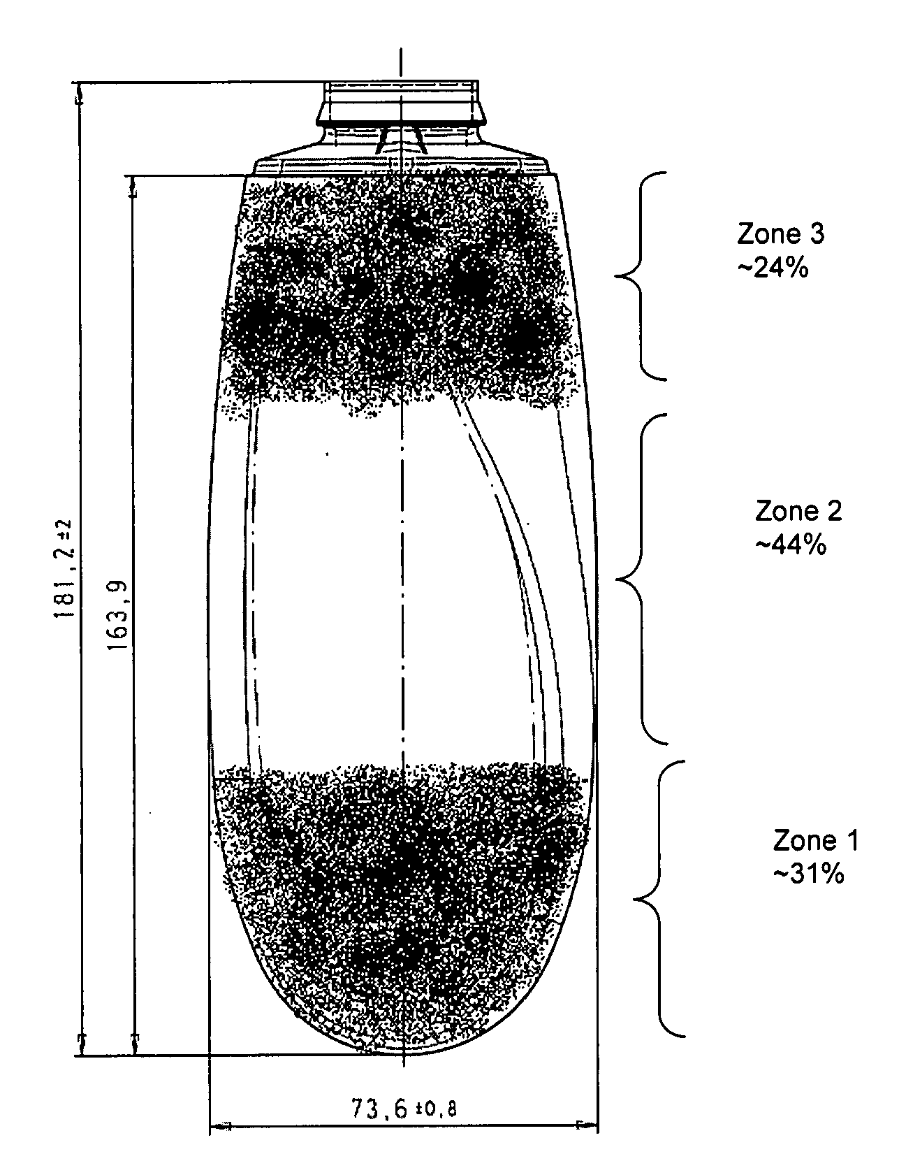 Personal care article for sequentially dispensing compositions with variable concentrations of partitioned benefit or suspended benefit agents