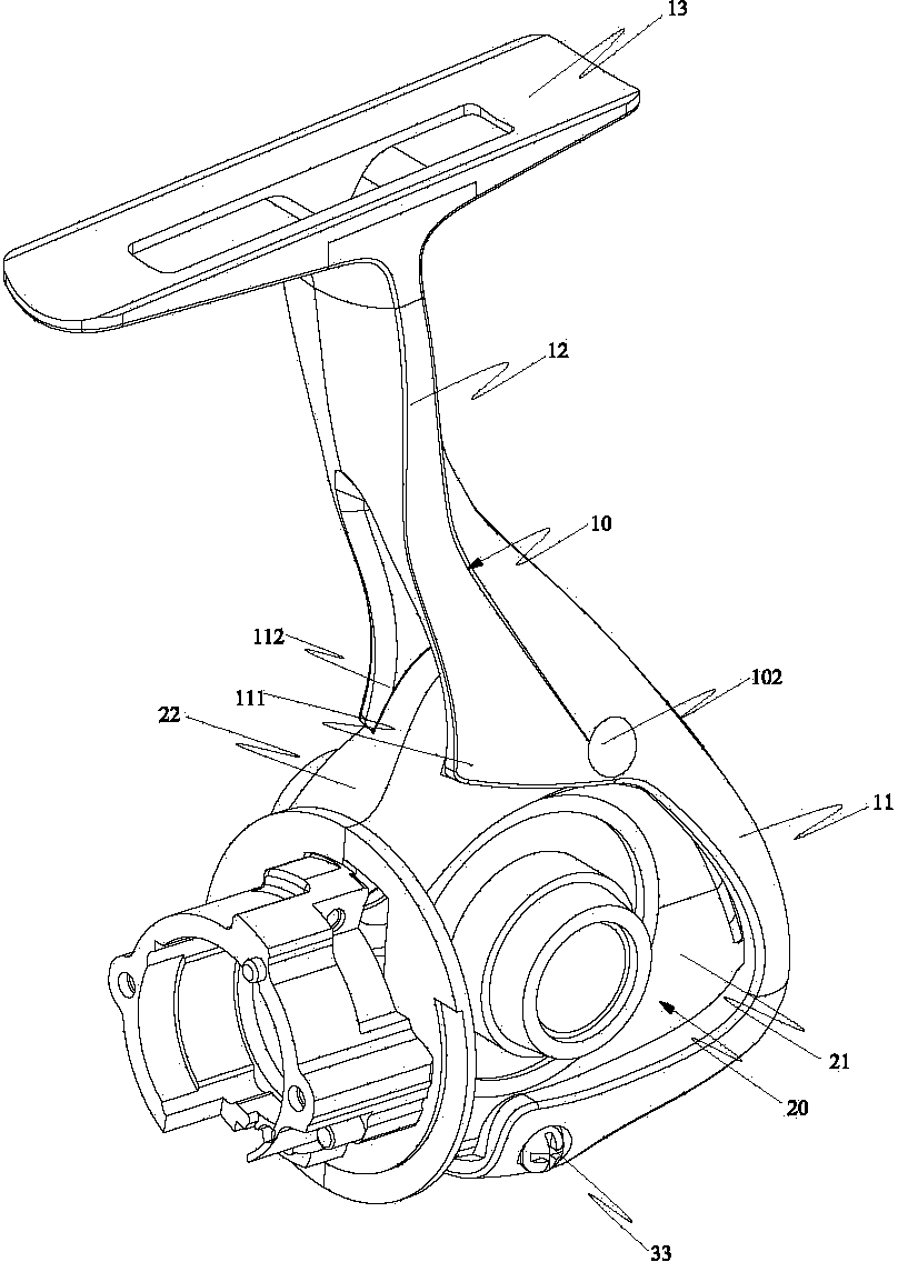 Reinforced fishing reel body structure