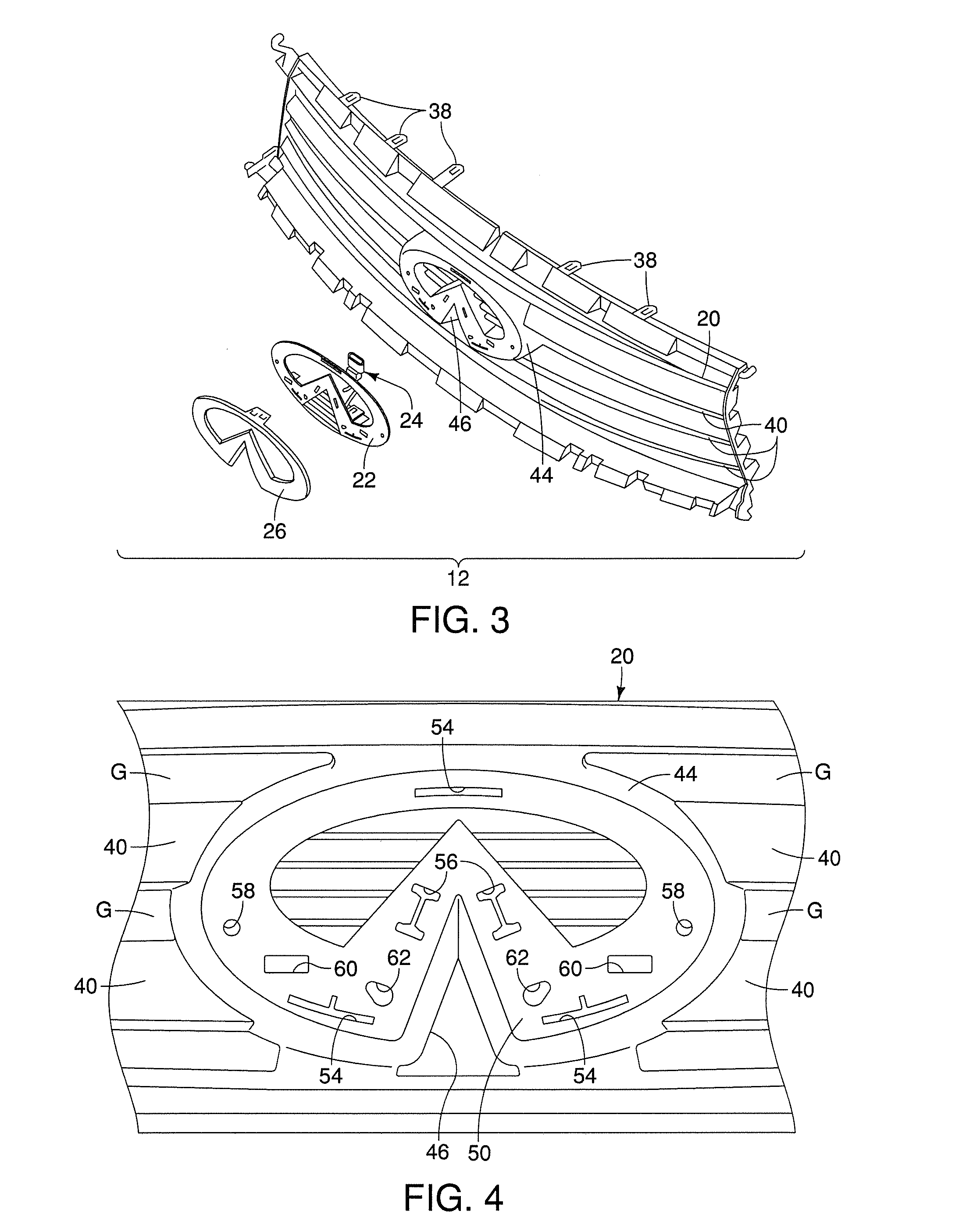 Vehicle front grille assembly