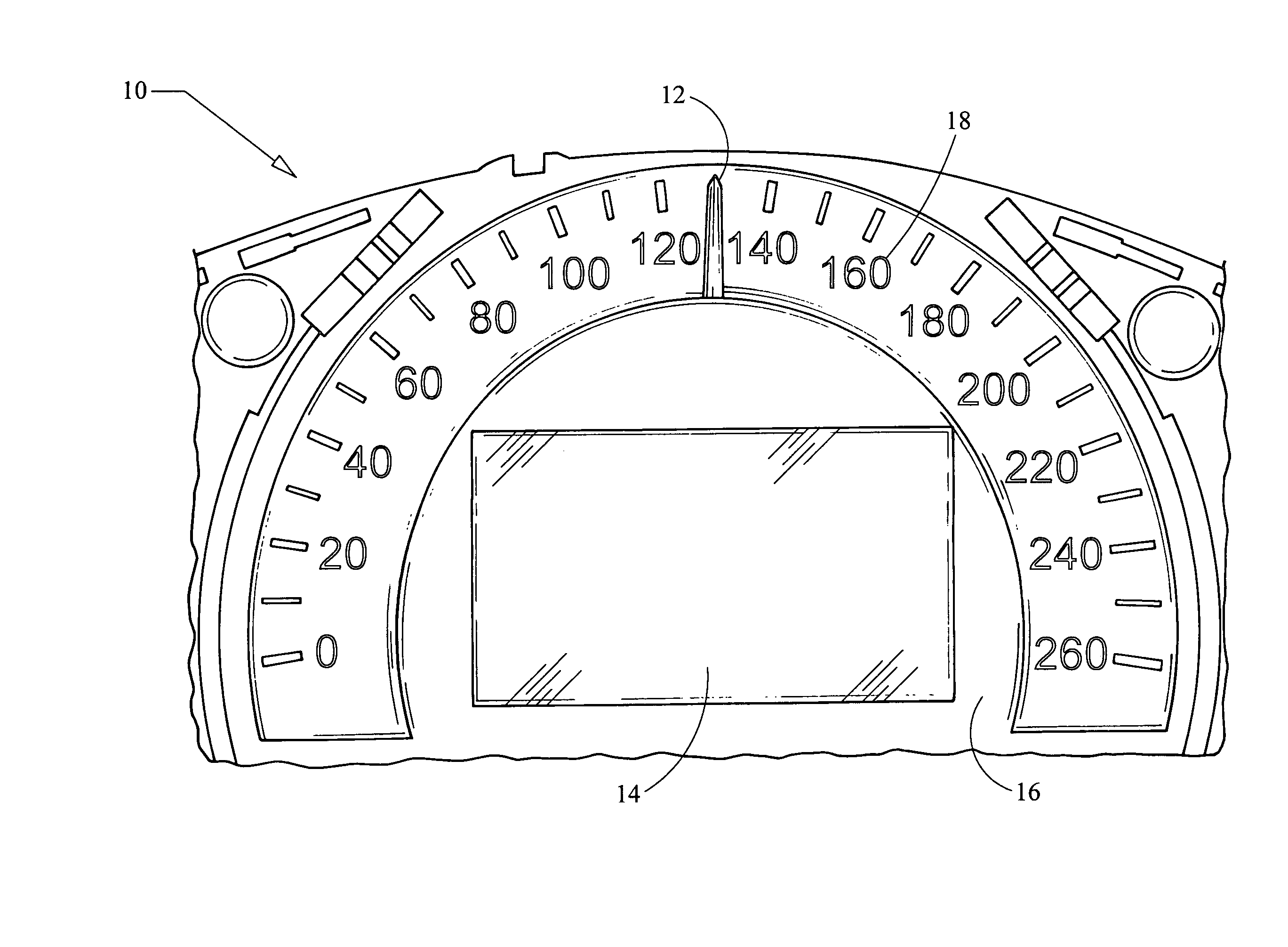 Display over gage instrument cluster