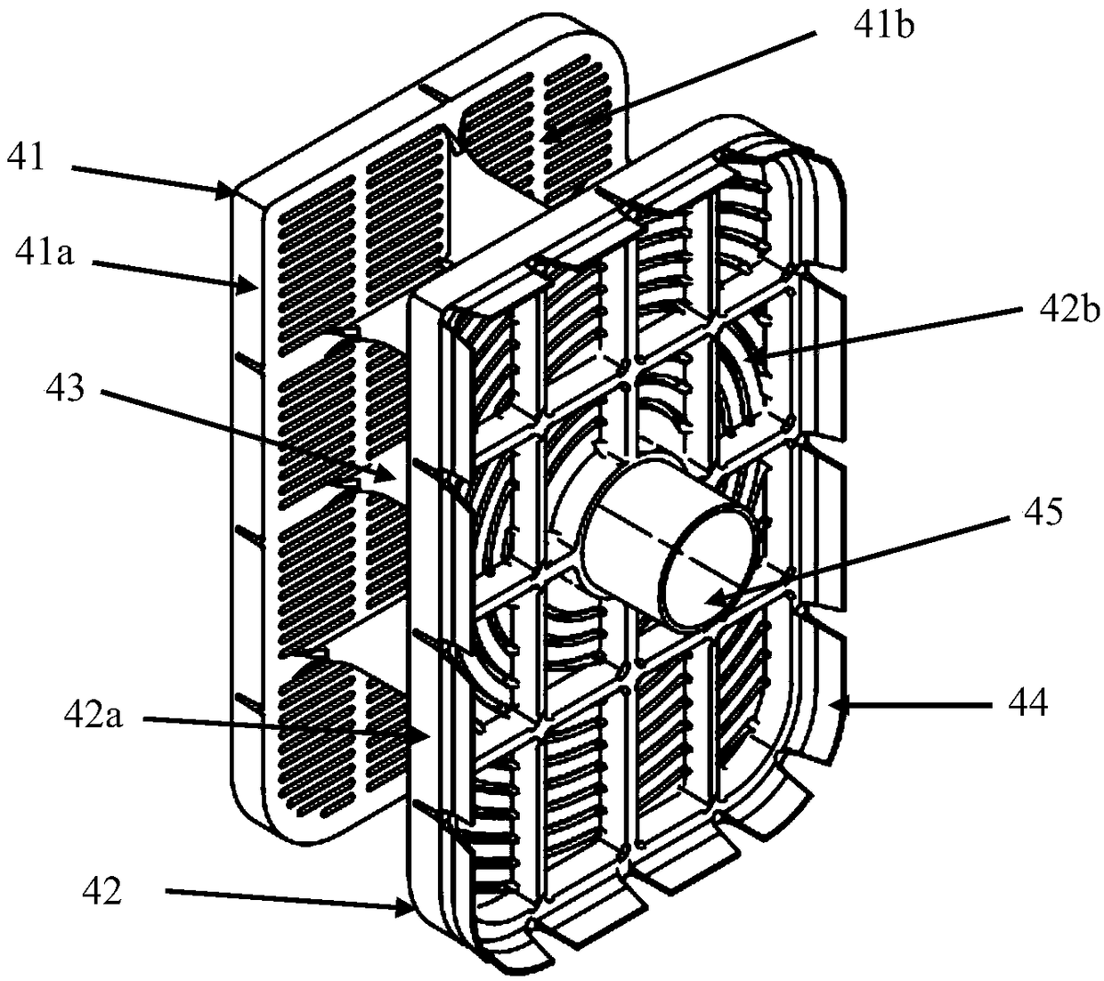 Integral cavity division partition plate and carbon tank thereof