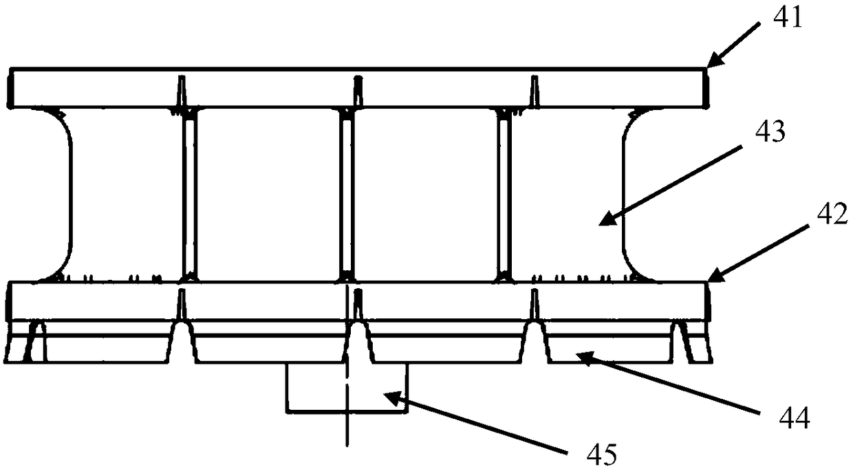 Integral cavity division partition plate and carbon tank thereof