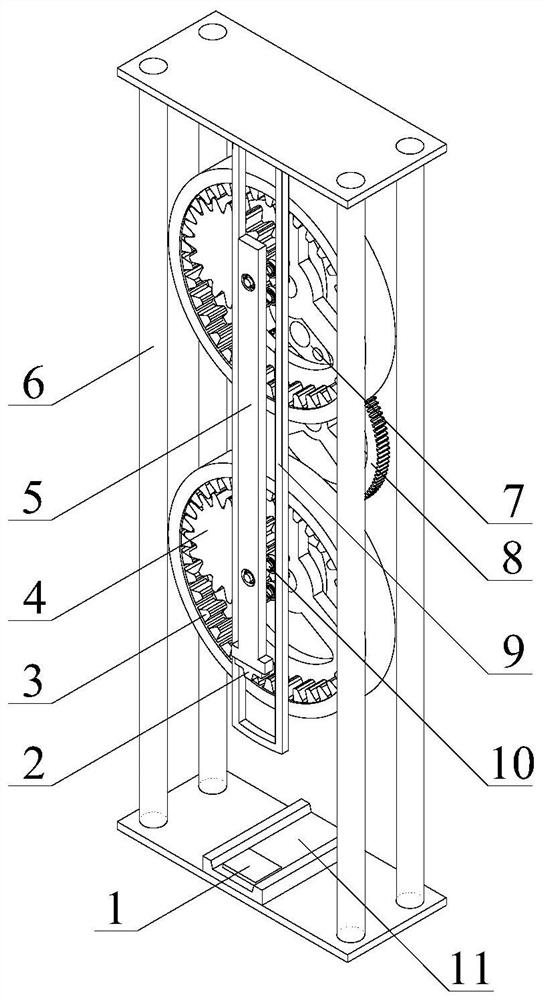 A test device and method for applying continuous impact load