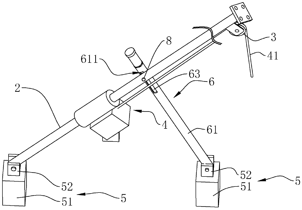 A support device for a protective net of a ski resort