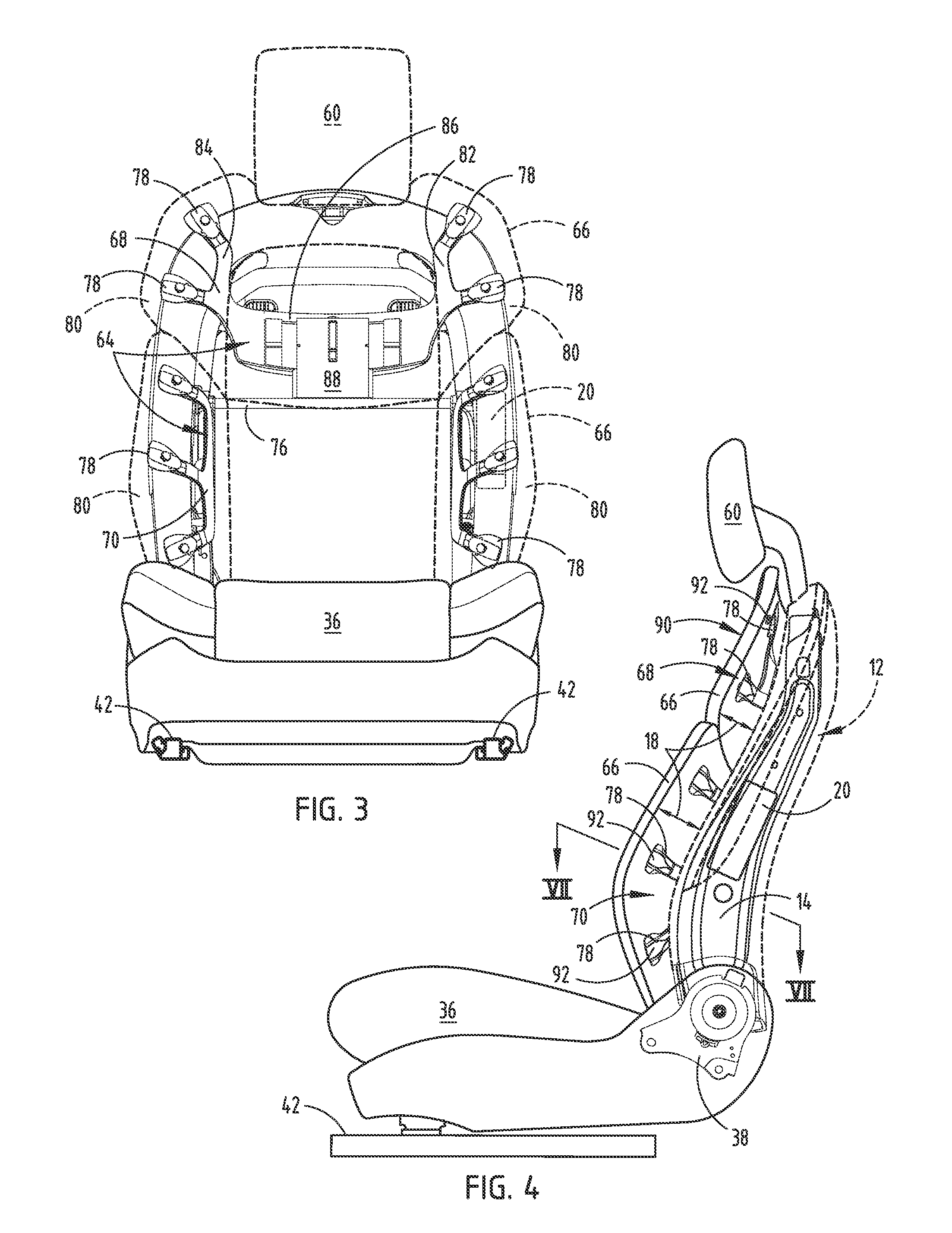 Vehicle seatback with side airbag deployment