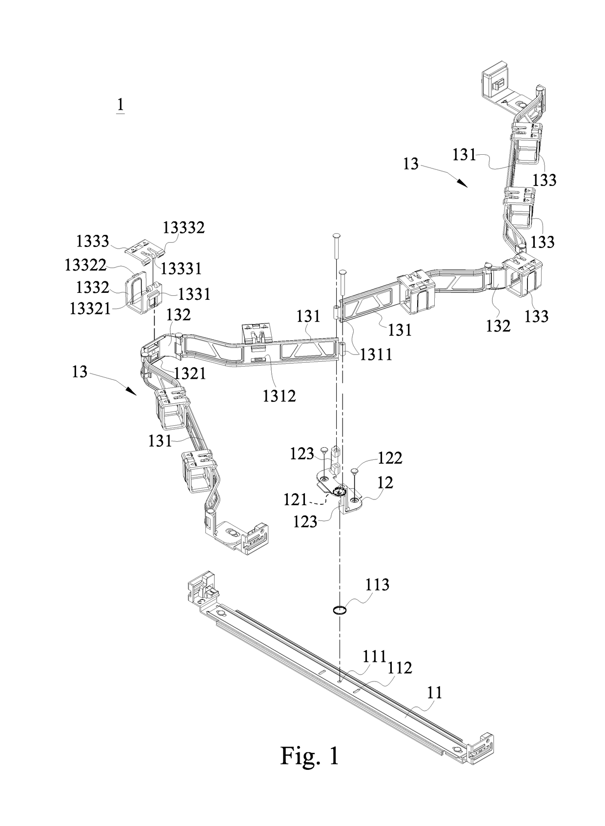 Extendable cable management frame