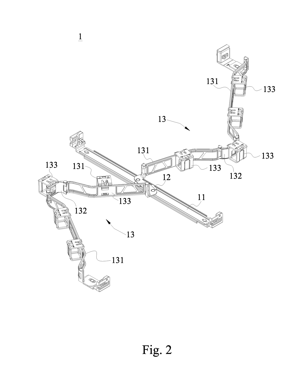 Extendable cable management frame