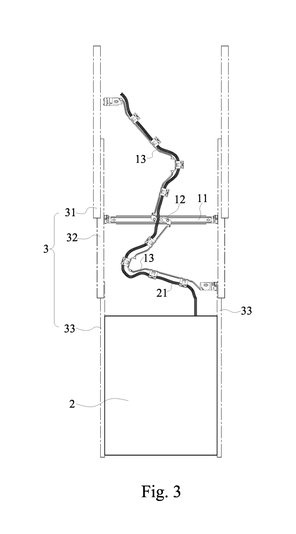 Extendable cable management frame