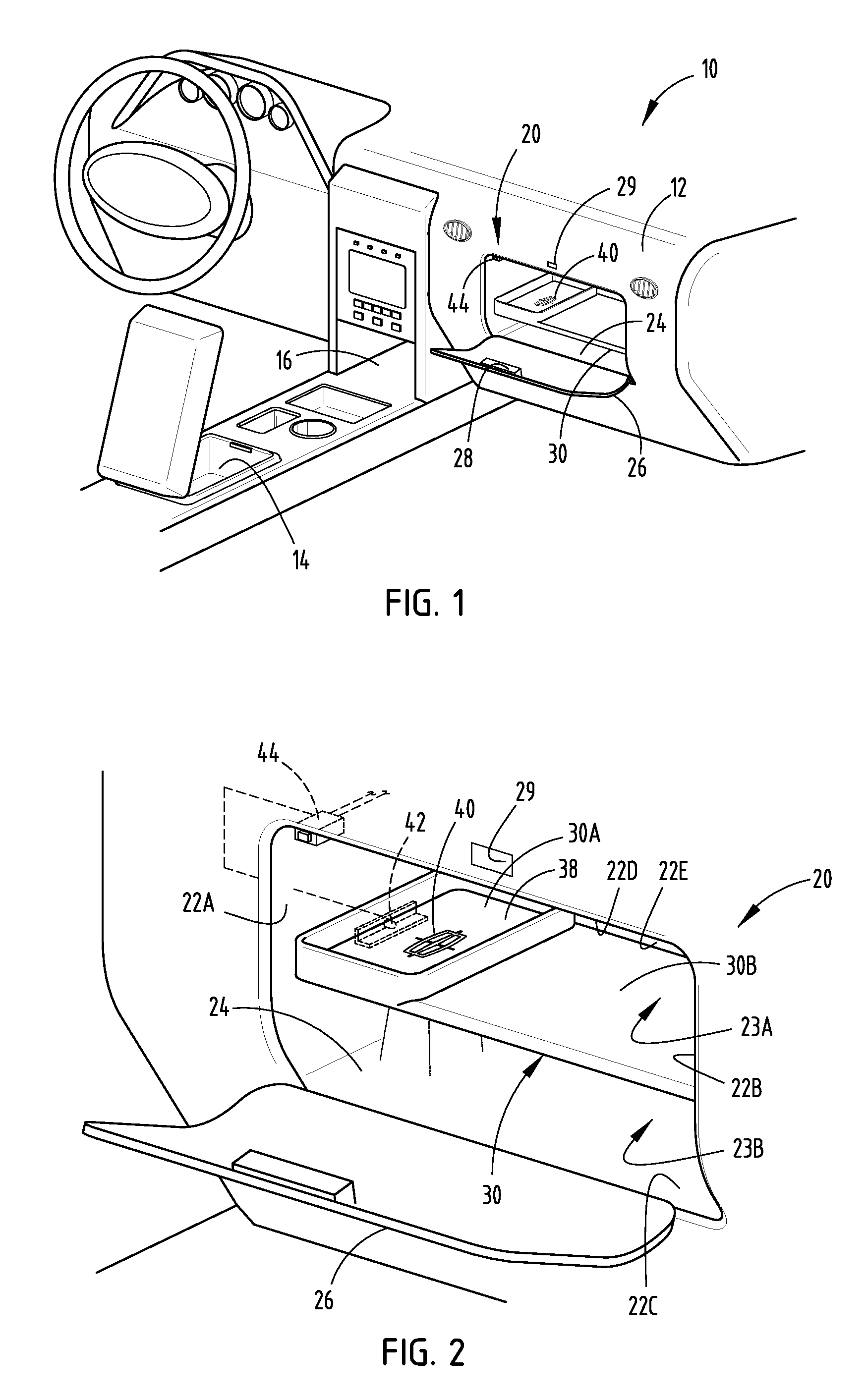 Illuminated shelf vehicle storage compartment