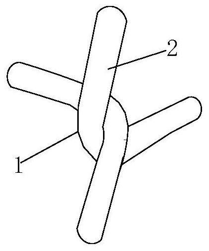 Asphalt pavement artificial reinforced aggregate used for being matched and embedded with aggregate