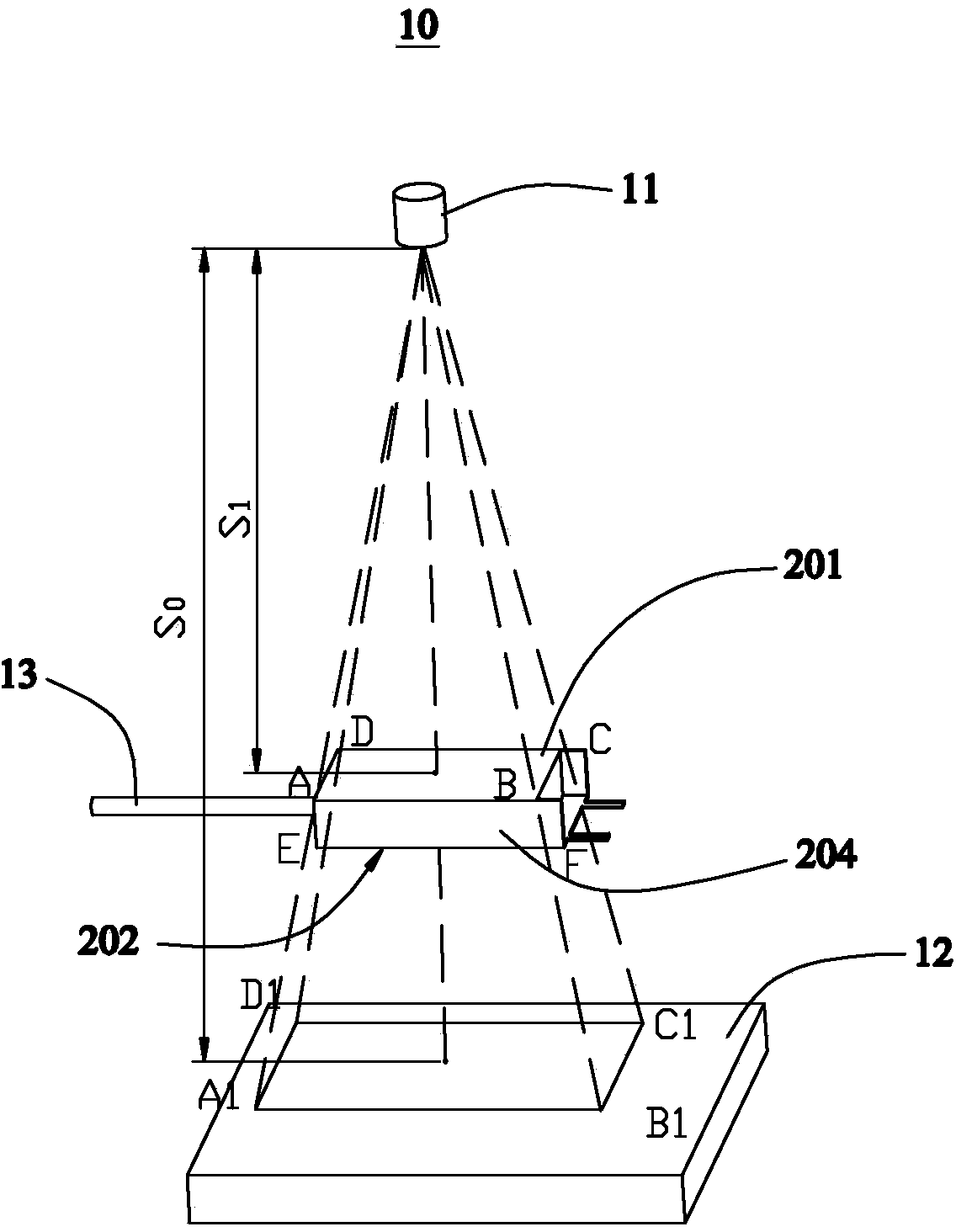 Battery size optical measurement method and system