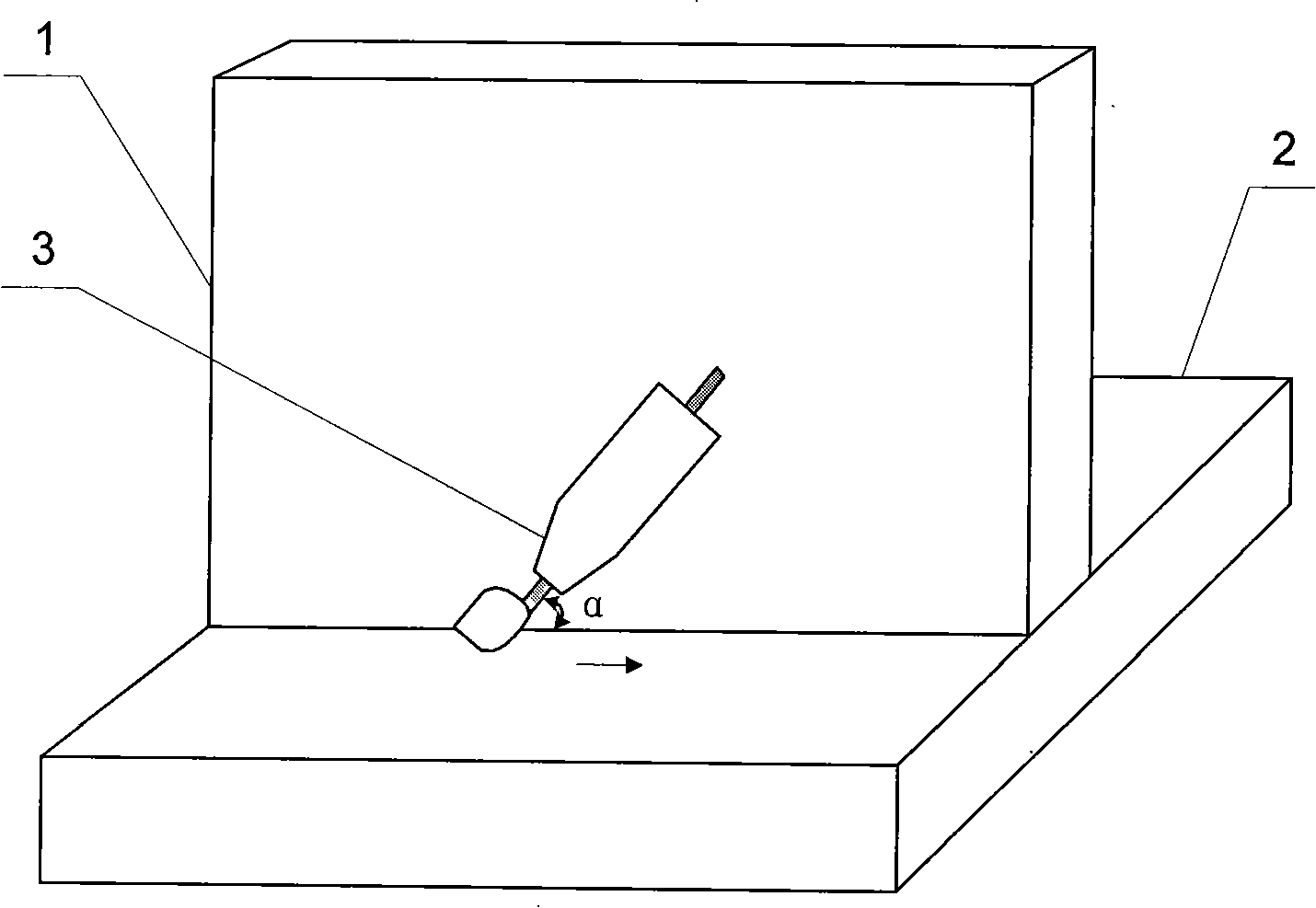 Laser-double arc double sided compound welding method of T shaped joint