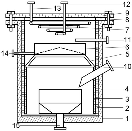 An anti-corrosion and high-temperature resistant reaction device integrating reaction and separation