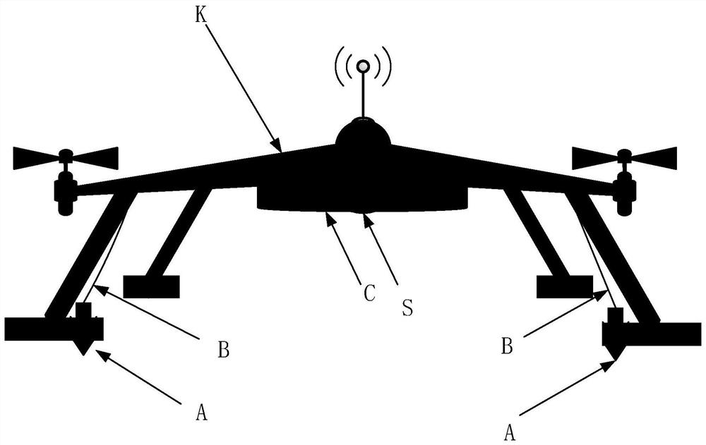 An unmanned ship-borne unmanned aerial vehicle charging and lifting system and its implementation method