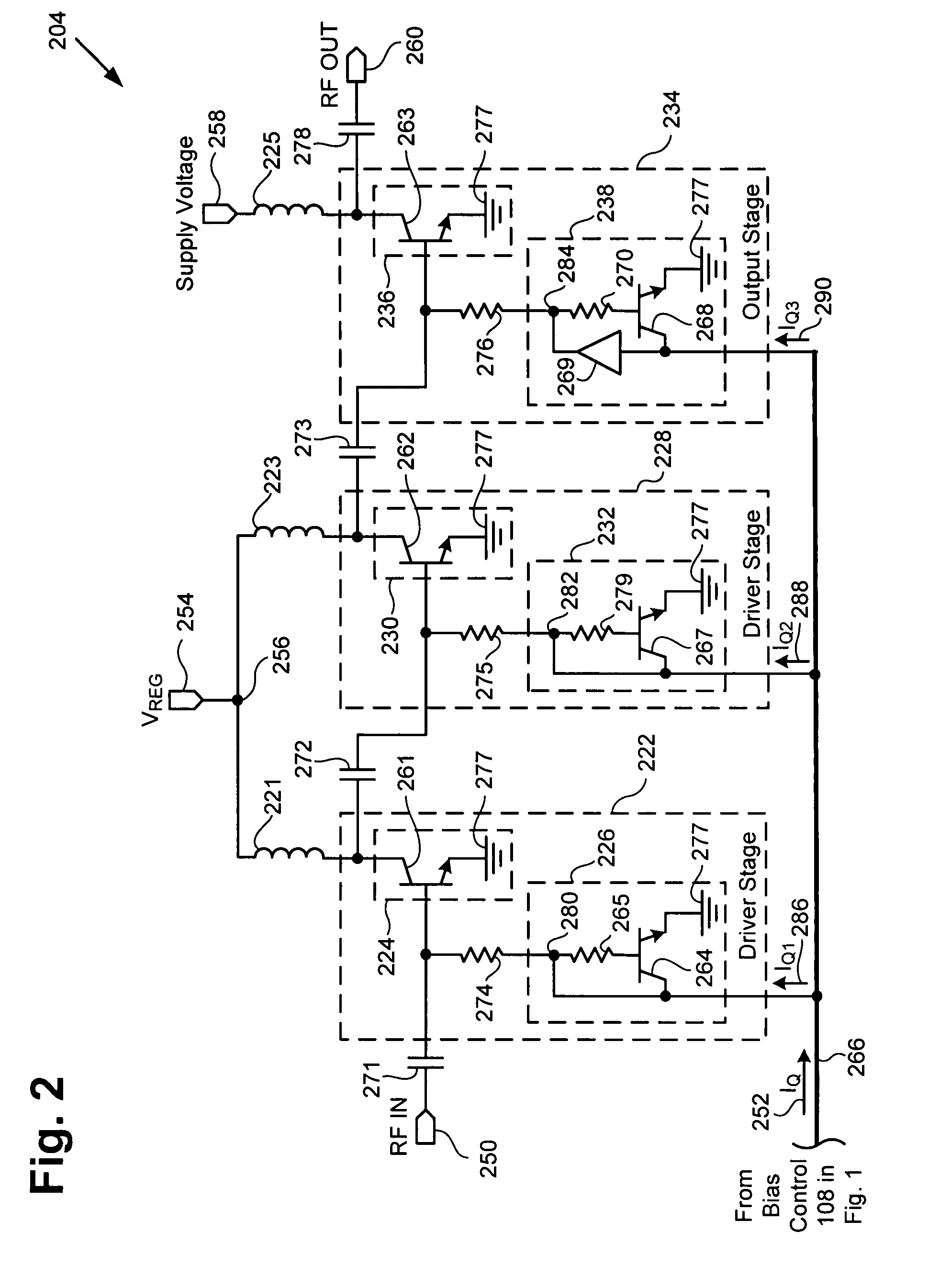 Multimode amplifier for operation in linear and saturated modes