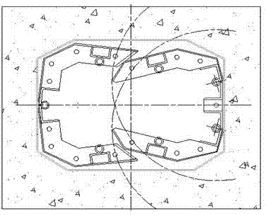 Construction method of hinged pull-type steel inner formwork and prefabricated hollow slab beam