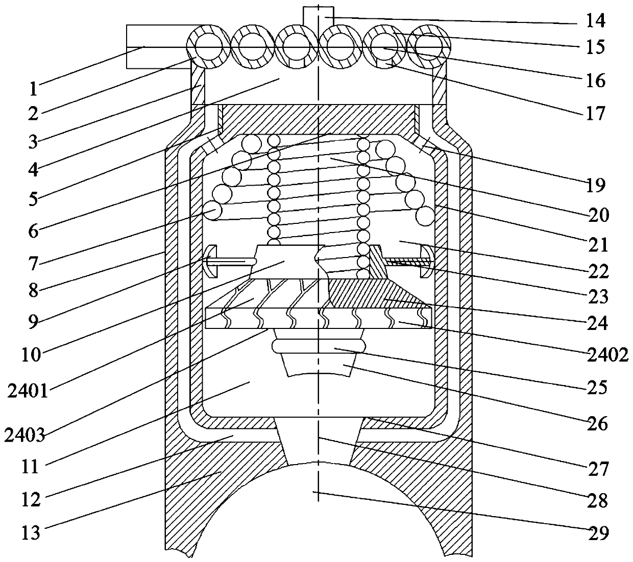 A disc entrainment self-priming valve