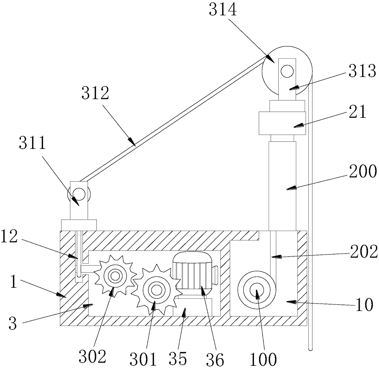 Building construction protection device for a high-rise building