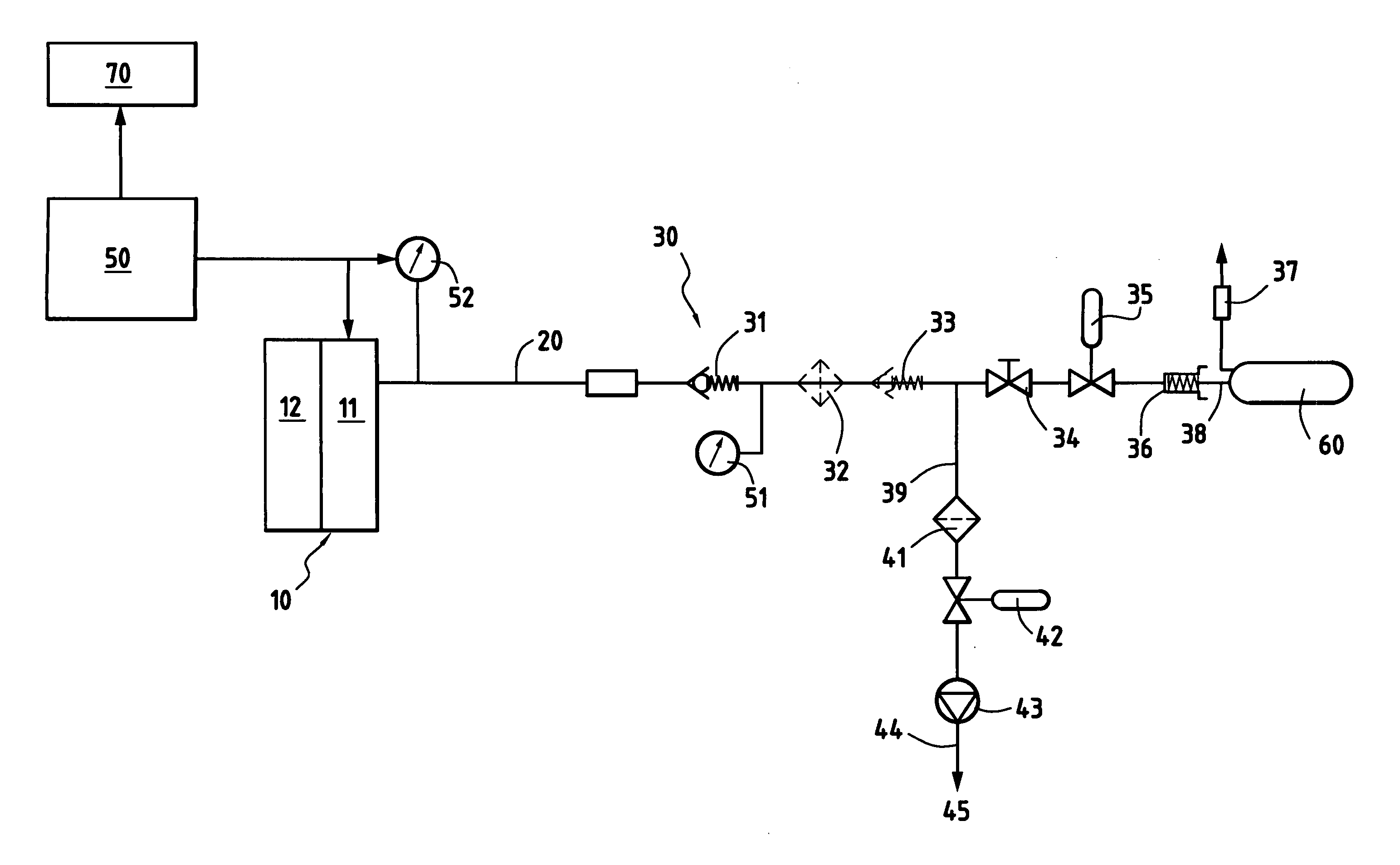 Evaluating the leaktightness of a device for storing fuel gas under high pressure